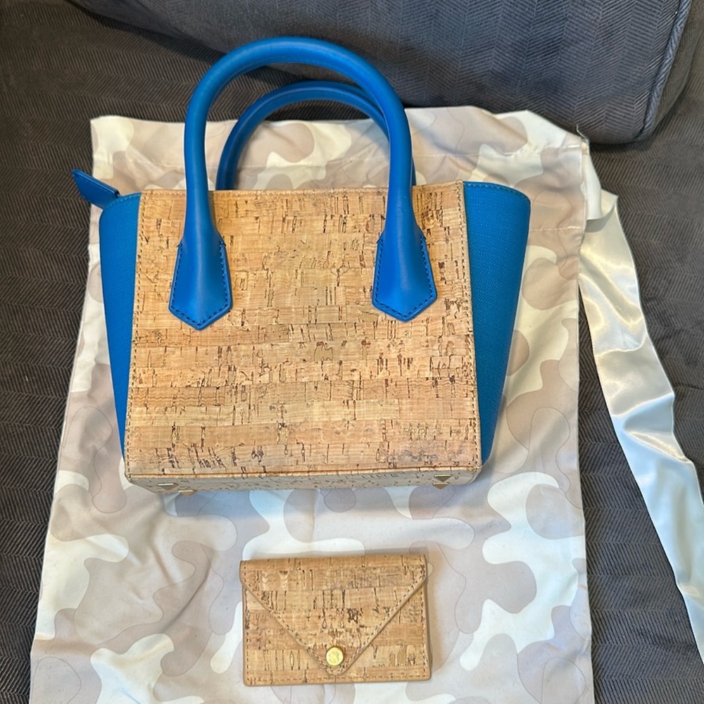 Never carried Dagne Dover Tiny Tote Cork /Trench Blue